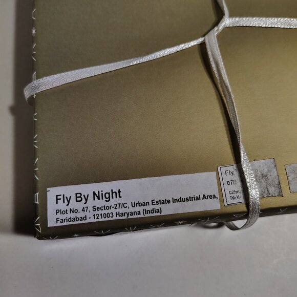 34th & Pine Ornament Set (of Two) Beaded Champagne Glasses w Bow Fly by Night - Picture 5 of 6